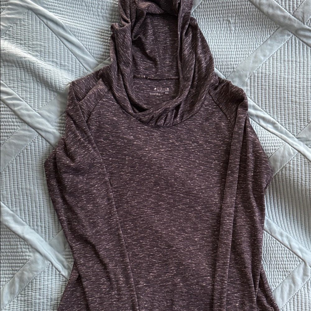 Columbia Women's Marled Cowl Neck Hooded Sweater - Dark gray